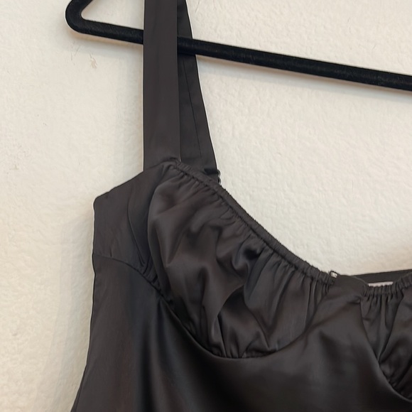 DANIELLE BERNSTEIN Black satin bodysuit 0 xs - Picture 6 of 13